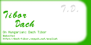 tibor dach business card